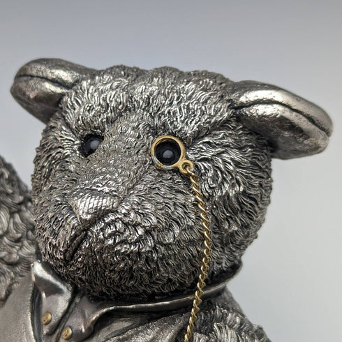 UK Country Artists Super Large Teddy Bear Sterling Silver Sculpture Figurine World Limited 100